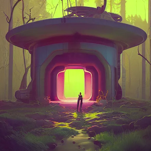 Image similar to “Portal to another world by Simon Stalenhag, 8k, highly detailed, trending on artstation”