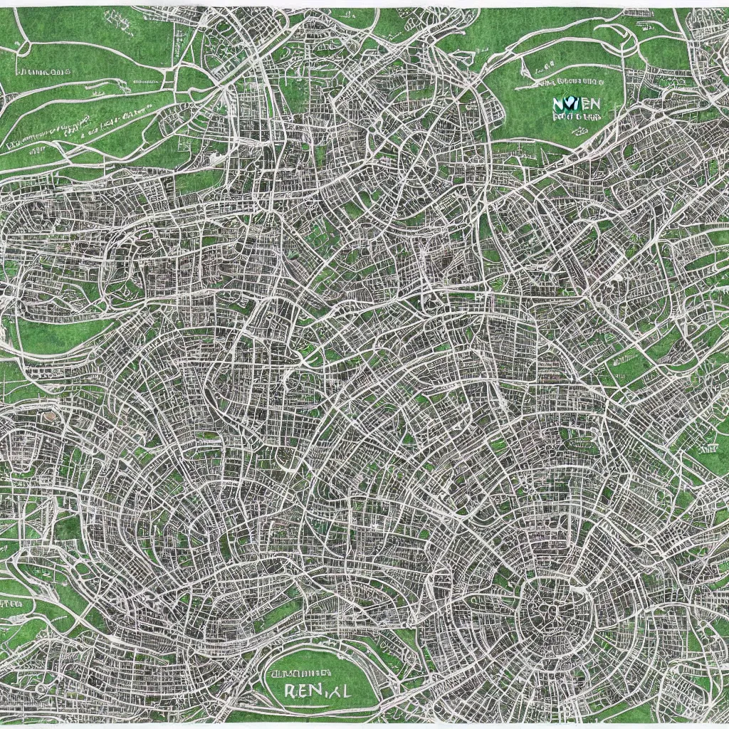 Image similar to Map of a tunnel system by Deven Rue, hyper detailed