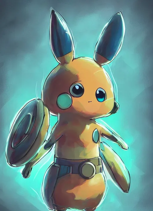 Image similar to lofi BioPunk Pokemon Pikachu portrait Pixar style by Ross Tran