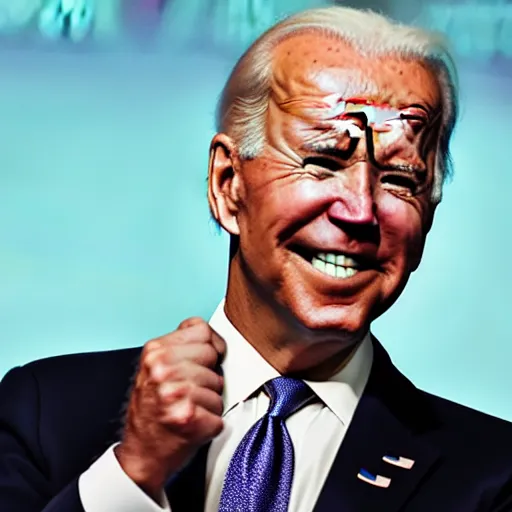 Prompt: joe biden lost in the fae realm, stumbles upon a taco bell, live mas