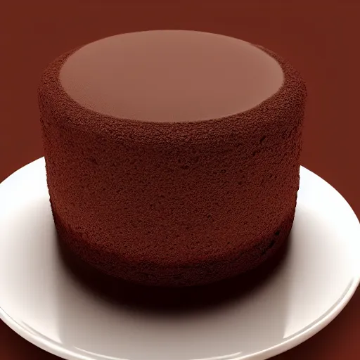 Image similar to chocolate cake shape like bunny, octane render, tasty, 8 k,