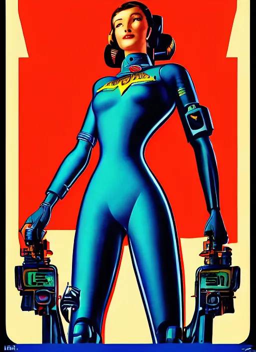 Prompt: american propaganda poster. cyberpunk pilot. portrait by jean giraud and anton otto fischer and john philip falter and will eisner and gil elvgren and pixar. realistic proportions. character art. science fiction d & d. overwatch, rb 6 s, cyberpunk 2 0 7 7, blade runner 2 0 4 9.