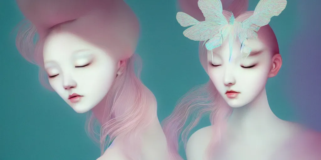 Image similar to breathtaking delicate creature by hsiao - ron cheng, pattern, bizarre compositions, exquisite detail, pastel colors, 8 k