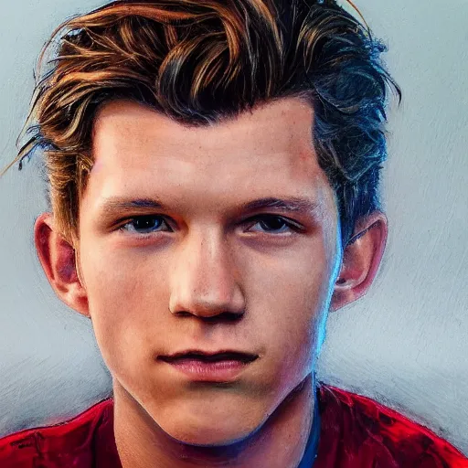 Image similar to tom holland, detailed, portrait