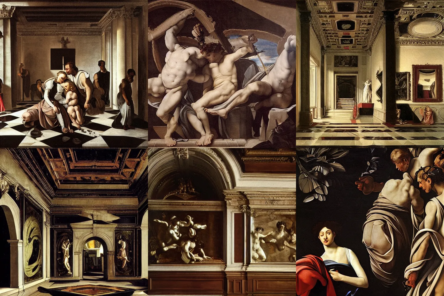 Prompt: high detail mansion by Michelangelo Merisi da Caravaggio,