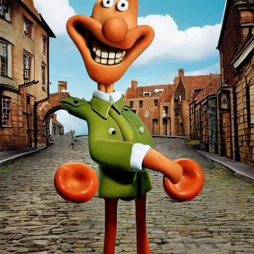 Prompt: surrealism in Wallace & Gromit