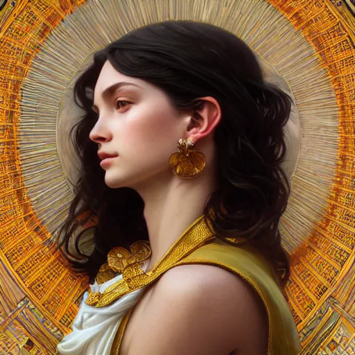 Prompt: perfectly - centered portrait of a goddess, beautiful, gorgeous, cute, amazing, highly detailed, professional digital painting, unreal engine 5, photorealism, hd quality, 8 k resolution, cinema 4 d, 3 d, cinematic, art by artgerm and greg rutkowski and alphonse mucha and loish and wlop