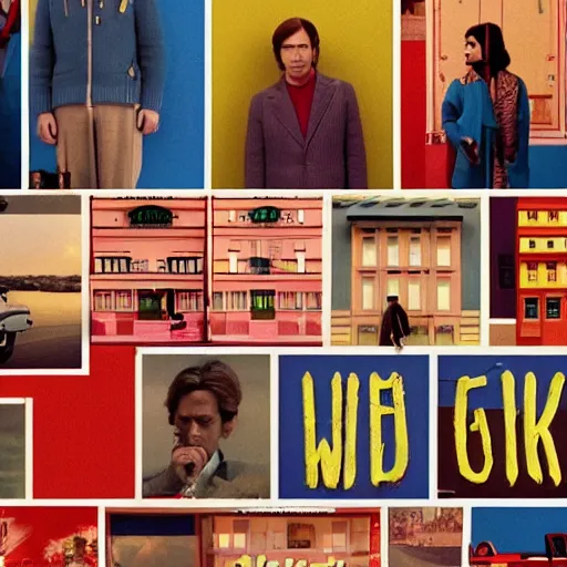 Prompt: movie scene of wes anderson movie, screenshot