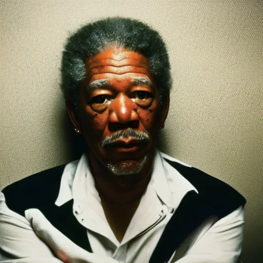 Prompt: a cinematic film still of Morgan Freeman starring as Michael Jackson, portrait, 40mm lens, shallow depth of field, close up, split lighting, cinematic