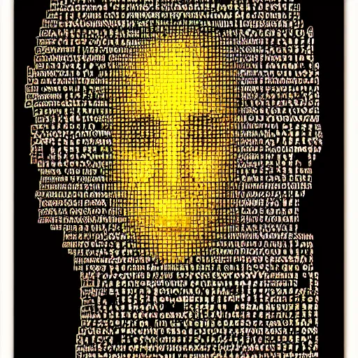 Prompt: ascii art created with oil paint