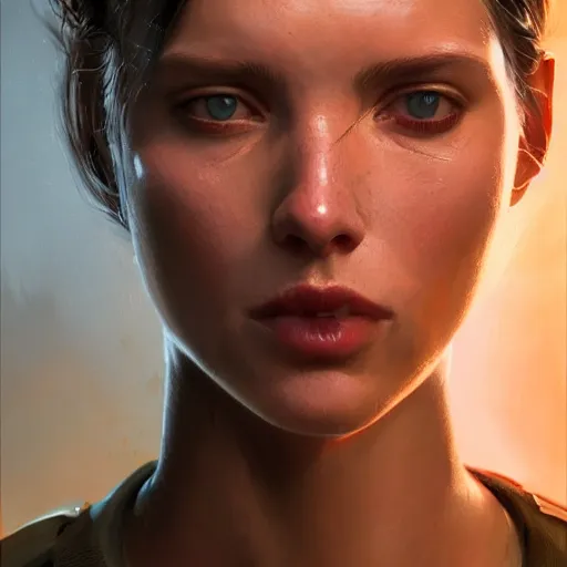 Image similar to portrait of alyx vance from half life 2, digital painting, artstation, concept art, donato giancola, Joseph Christian Leyendecker, WLOP, Boris Vallejo, Breathtaking, 8k resolution, extremely detailed, beautiful, establishing shot, artistic, hyperrealistic, beautiful face, octane render, cinematic lighting, dramatic lighting, masterpiece