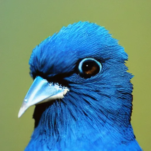 Prompt: realistic nat geo photograph of the blue Twitter bird realism.