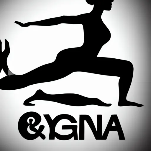 Image similar to black and white corporate logo female silhouette yoga pose