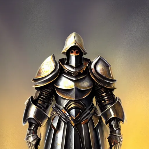 Image similar to a divine paladin in heavy armor wearing a heavy platemail helmet, artstation hall of fame gallery, editors choice, #1 digital painting of all time, most beautiful image ever created, emotionally evocative, greatest art ever made, lifetime achievement magnum opus masterpiece, the most amazing breathtaking image with the deepest message ever painted, a thing of beauty beyond imagination or words, 4k, highly detailed, cinematic lighting