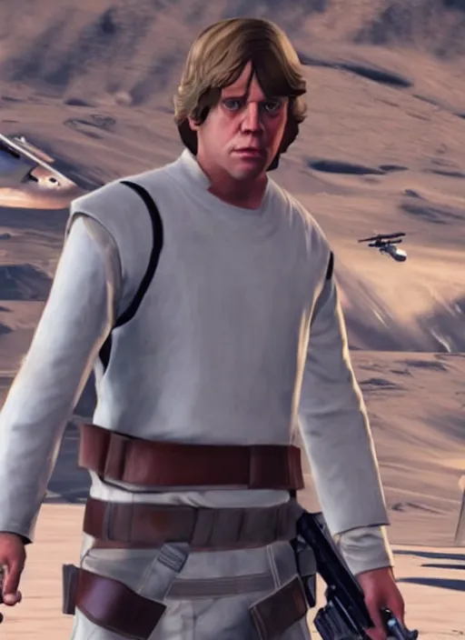 Prompt: luke skywalker in gta 5 loading screen