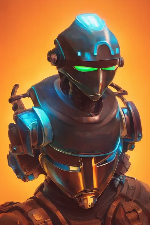 Image similar to epic mask helmet robot ninja portrait stylized as fornite style game design fanart by concept artist gervasio canda, behance hd by jesper ejsing, by rhads, makoto shinkai and lois van baarle, ilya kuvshinov, rossdraws global illumination radiating a glowing aura global illumination ray tracing hdr render in unreal engine 5