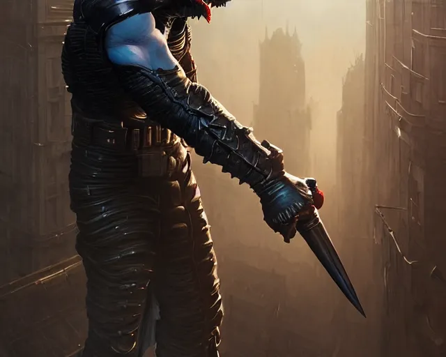 Image similar to highly detailed portrait of mark zuckerberg as the batman who laughs, in mortal kombat 1 1, stephen bliss, unreal engine, fantasy art by greg rutkowski, loish, rhads, ferdinand knab, makoto shinkai and lois van baarle, ilya kuvshinov, rossdraws, tom bagshaw, global illumination, radiant light, detailed and intricate environment