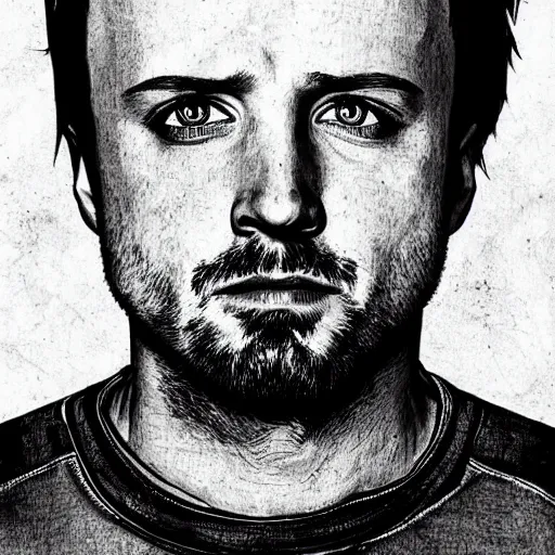 Prompt: jesse pinkman detailed art