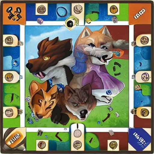 Prompt: board game based on the furry fandom