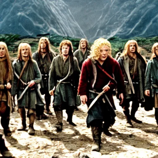 Image similar to they're taking the Hobbits to Isengard, to Isengard!