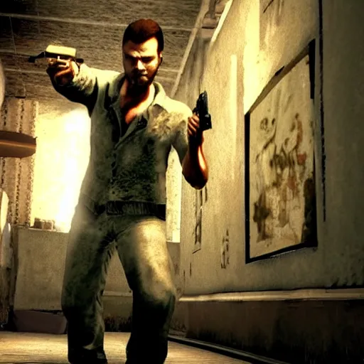 Prompt: a rabbit in the video game Max Payne