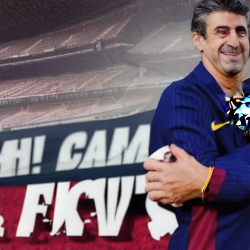 Image similar to The FC Barcelona president as a maniacal criminal mastermind