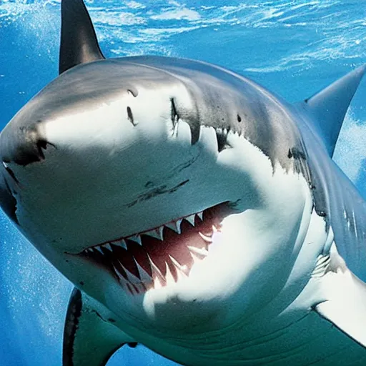 Prompt: large great white shark, cinematic, photograph, hyperdetailed, realistic, realism