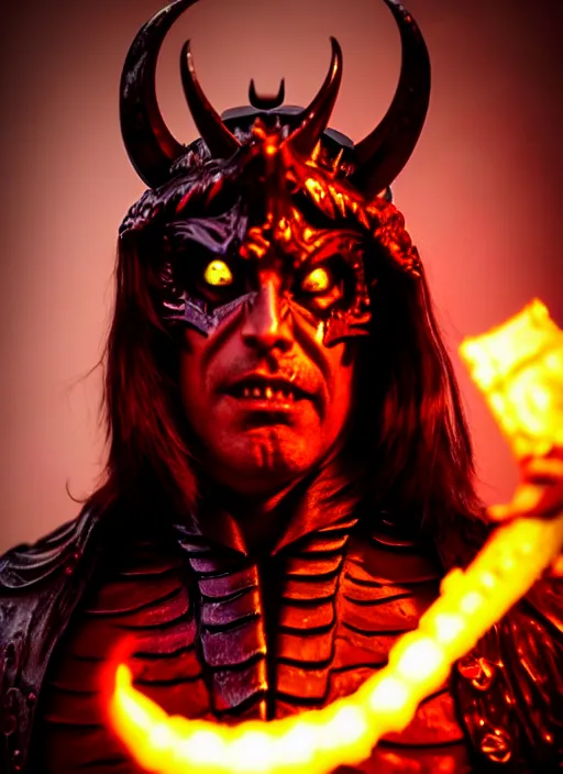 Image similar to jeff besos as the demon king