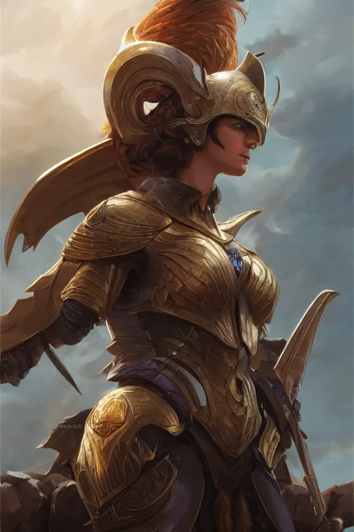 Image similar to amazon valkyrie athena, d & d, fantasy, portrait, highly detailed, headshot, digital painting, trending on artstation, concept art, sharp focus, illustration, art by artgerm and greg rutkowski and magali villeneuve