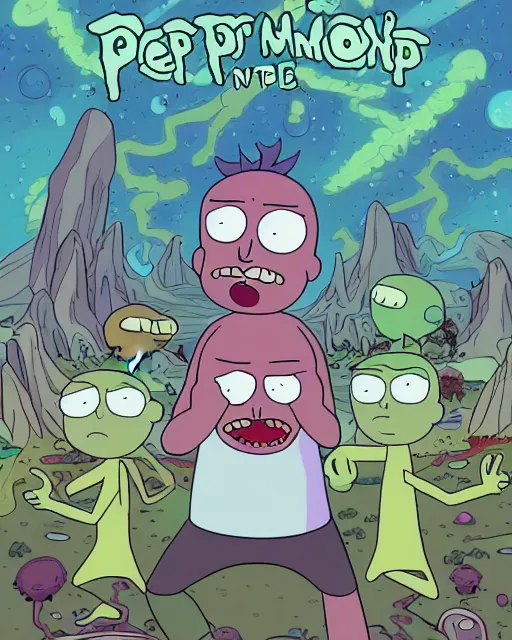 Image similar to pepemon in the style of justin roiland, cinematic lighting, style of rick & morty, photographic, photography. by justin roiland