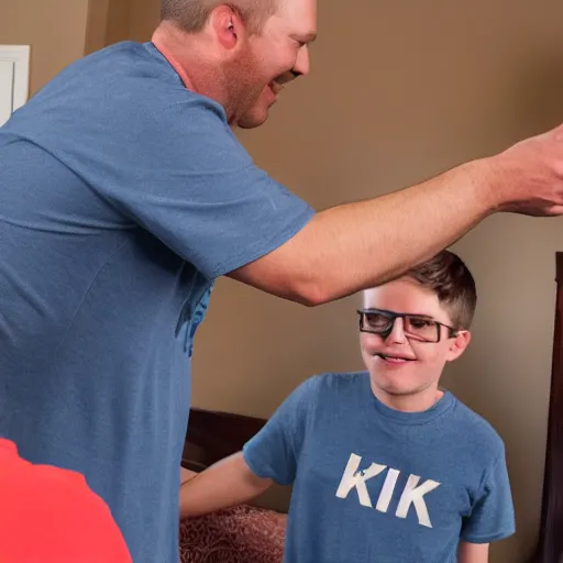 Image similar to nelk boys shotgunning a happy dad in real life, 8 k, 4 k uhd, realistic, hyper realistic, super detailed, very detailed, detailed