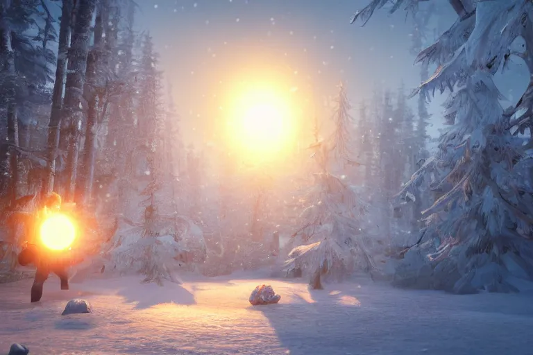 Prompt: a magical animation from a video game of a glowing coin , winter, volumetric lighting, cinematic lighting, insanely detailed, intricate, artstation, cgsociety, illustration, sharp focus