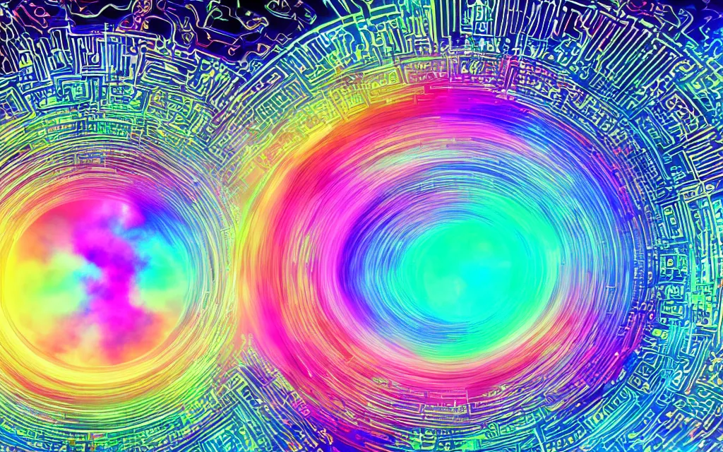 Image similar to god mind organic computer technological singularity, future perfect, award winning digital art extremely detailed, iridescent color scheme
