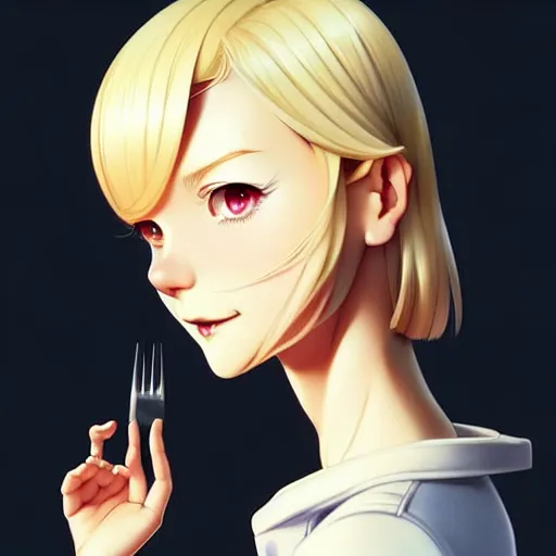 Prompt: a beautiful slim shy blonde waiter ignores you, art by ilya kuvshinov and lois van baarle and ross tran and range murata and artgerm and andy warhol, norman rockwell, digital art, highly detailed, profile picture, intricate, sharp focus, mystical trending on artstation hq, deviantart, pinterest, unreal engine 5, 4 k uhd image