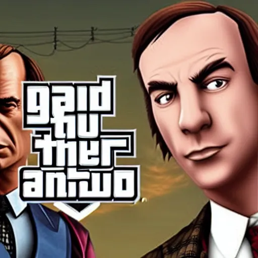 Image similar to saul goodman as a grand theft auto 5 character