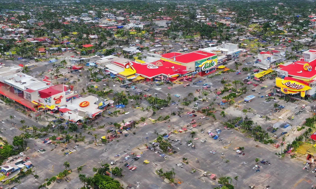 Image similar to Extreme wide shot of Jollibee City