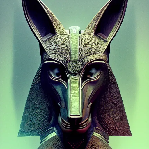 Image similar to portrait of anubis, intricate artwork, concept art, octane render, deviantart, cinematic, key art, hyperrealism, iridescent accents, portrait photograph, nikon 3 5 mm, photograph by greg rutkowski