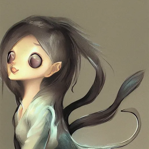 Prompt: A cute cat figure by charlie bowater