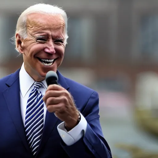 Image similar to joe biden as the pogchamp emote, photo