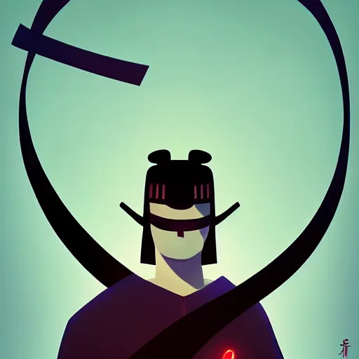 Image similar to face icon stylized minimalist samurai jack, loftis, cory behance hd by jesper ejsing, by rhads, makoto shinkai and lois van baarle, ilya kuvshinov, rossdraws global illumination
