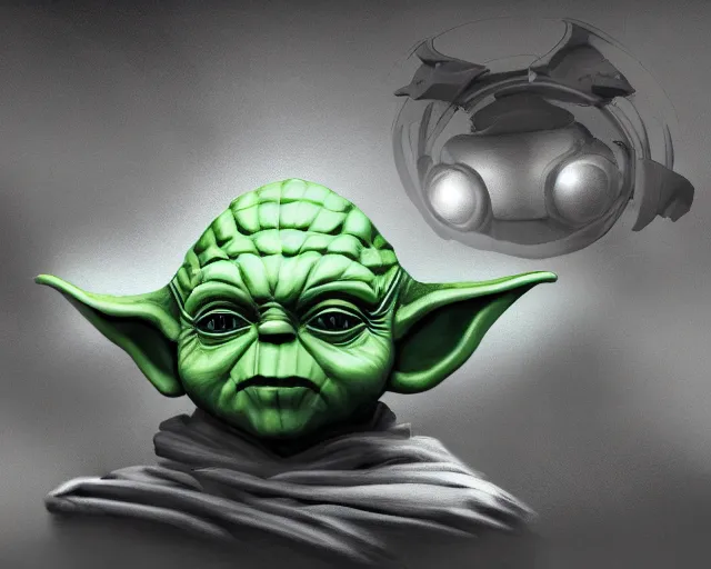 Image similar to car design in the style of yoda, amazing concept art, award - winning photorealistic illustration hdr 8 k