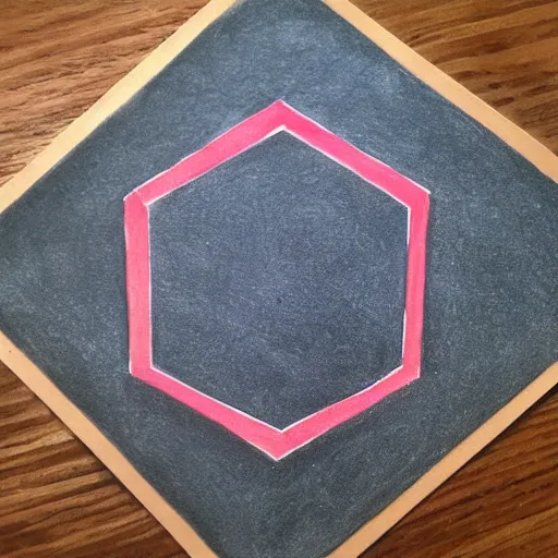 Prompt: geometric pentagon drawing, simple 5 - sided shape, pentagon shape