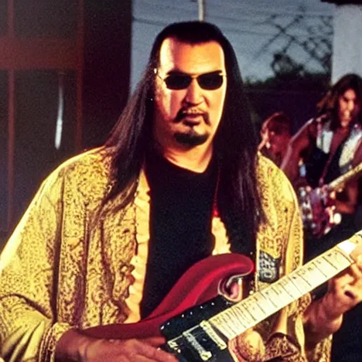 Prompt: steven seagal appearing in the smells like teen spirit music video for nirvana