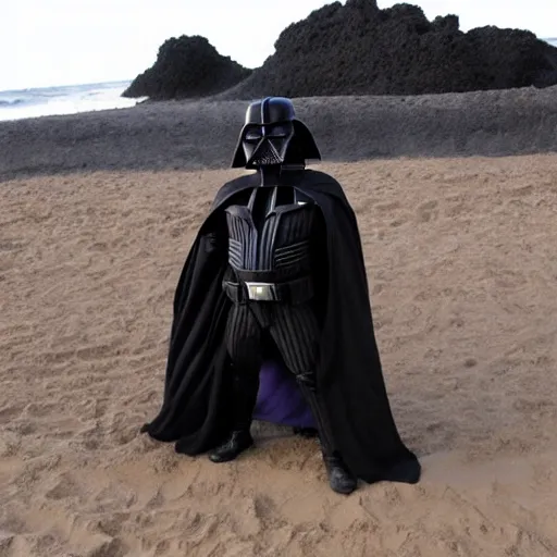 Prompt: sandcastle vader