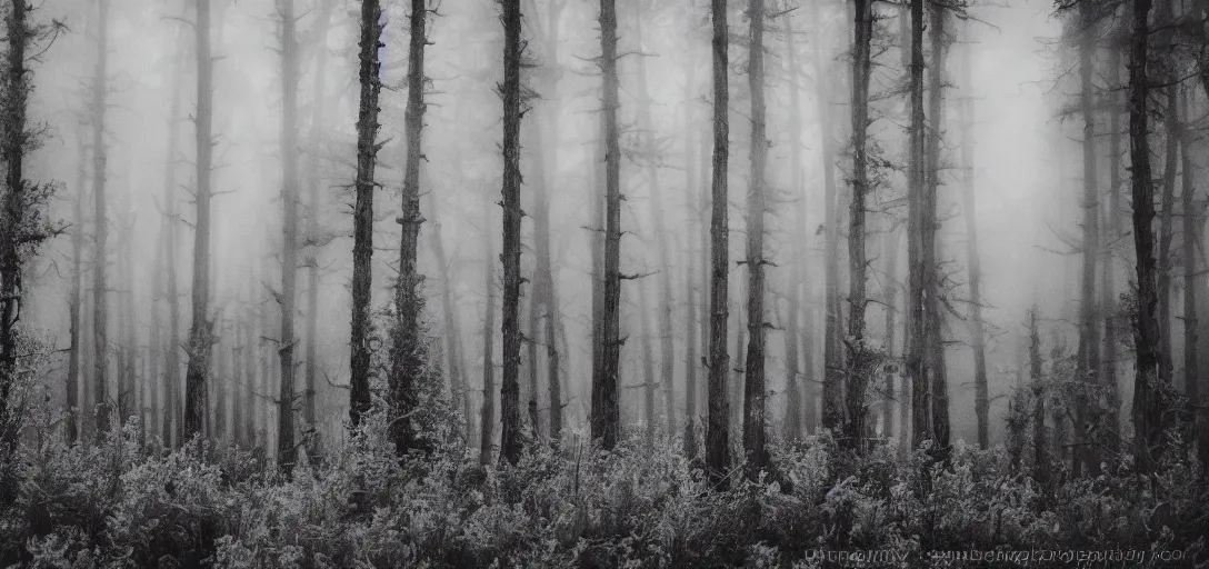 Prompt: misty forest, big black wolf hunting, monochrome, analogue photo quality, blur, unfocus, cinematic, 35mm, ultra realistic