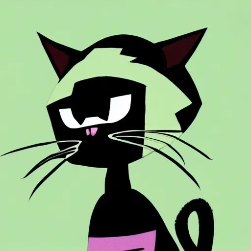 Prompt: cat in samurai jack art style