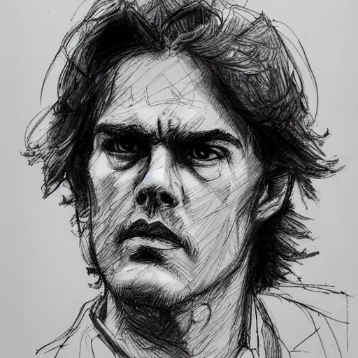 Image similar to a realistic yet scraggly portrait sketch of the side profile of a stern and sophisticated maxmoefoe, trending on artstation, intricate details, in the style of frank auerbach, in the style of sergio aragones, in the style of martin ansin, in the style of david aja, in the style of mattias adolfsson