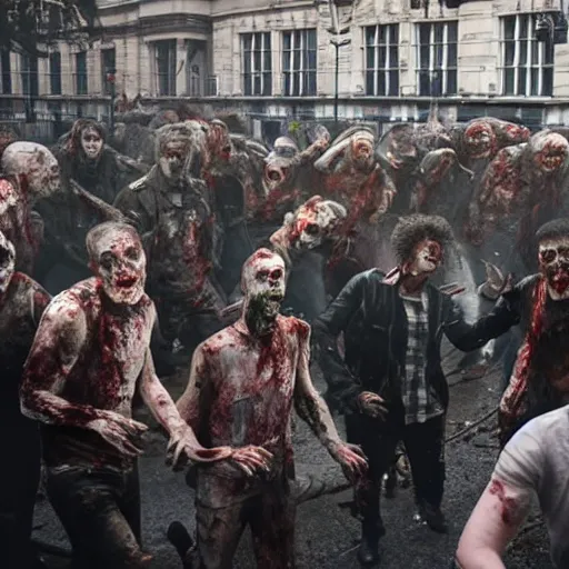 Image similar to a zombie apocalypse in london