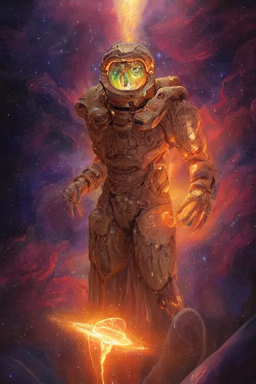 Prompt: beautiful oil painting with high detail of a wise Space ent(((Melting))) made of stars and plasma, hybrid from dungeons and dragons and art direction by James Cameron ;by artgerm; wayne reynolds art station; cinematic quality character render; low angle; ultra high quality model; production quality cinema model