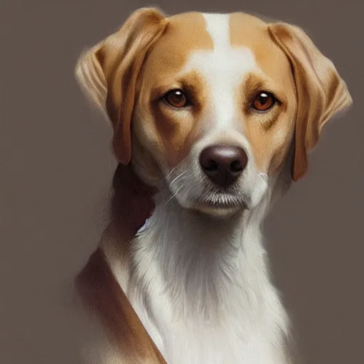 Prompt: a portrait of a dog cat mix, intricate, elegant, highly detailed, digital painting, grin, artstation, concept art, smooth, sharp focus, illustration, art by artgerm and greg rutkowski and alphonse mucha and william - adolphe bouguereau